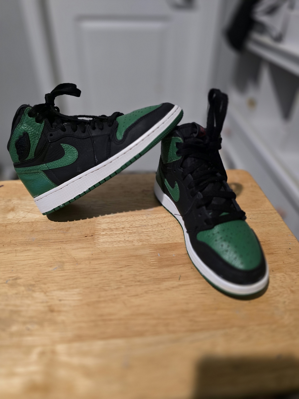 Nike Air Jordan 1 Retro High OG Pine Green 2.0 Black Green 575441-030 5Y